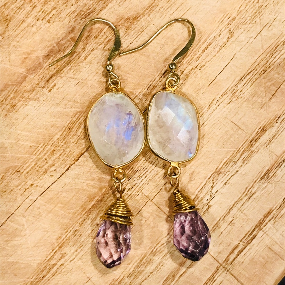 Moonstone earrings